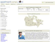 Tablet Screenshot of apartmentcorner.com